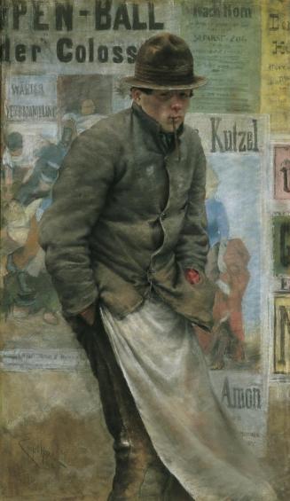 Josef Engelhardt, Der Pülcher, 1888, Tempera auf Papier, 121 x 70 cm, Belvedere, Wien, Inv.-Nr. ...