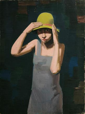 Franz Lerch, Mädchen mit Hut, 1929, Öl auf Leinwand, 80 x 60 cm, Belvedere, Wien, Inv.-Nr. 6075