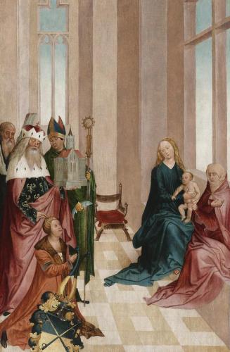 Rueland Frueauf d. J., Votivtafel mit hl. Anna Selbdritt und den Heiligen Leopold, Ulrich und A ...