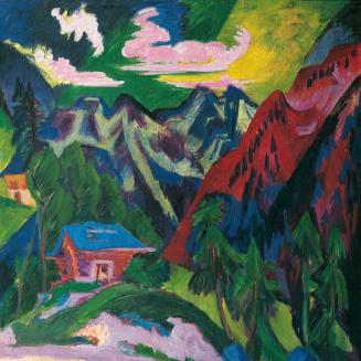 Ernst Ludwig Kirchner, Die Klosterser Berge, um 1923, Öl auf Leinwand, 120,5 x 120,5 cm, Belved ...