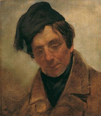 Friedrich von Amerling, Der Bildhauer Pompeo Marchesi (1783–1858), 1836, Öl auf Leinwand, 40 ×  ...