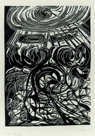 Robert Keil, Das Meer IV, 1969, Linolschnitt, 60 x 43 cm, Belvedere, Wien, Inv.-Nr. 9115