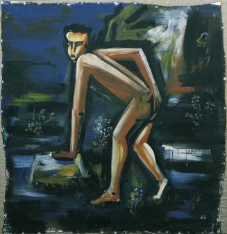 Hubert Schmalix, Ohne Titel, 1982, Öl auf Leinwand, 157 x 152 cm, Belvedere, Wien, Inv.-Nr. 955 ...