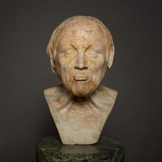 Franz Xaver Messerschmidt, Das hohe Alter ("Charakterkopf" Nr. 11), 1771/1783, Gelblicher Alaba ...