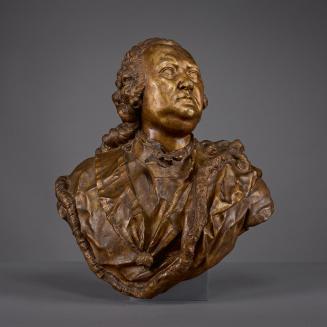 Franz Xaver Messerschmidt, Gerard van Swieten, 1769, Blei-Zinn-Legierung, vergoldet, 66 × 57 ×  ...