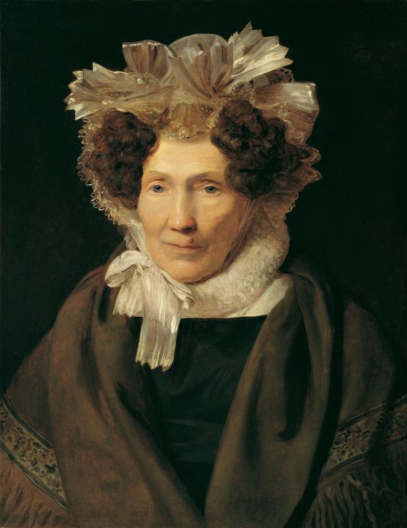 Ferdinand Georg Waldmüller, Alte Frau mit weißer Bänderhaube, 1832, Öl auf Leinwand, 61,5 x 48  ...