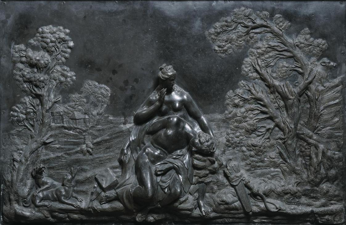 Jakob Gabriel Mollinario, Venus betrauert den toten Adonis, um 1755/1760, Blei, 67,5 x 104 cm,  ...