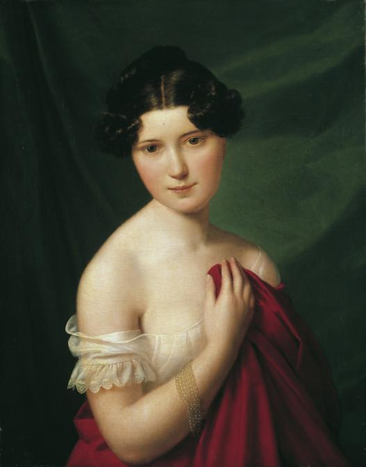 Ferdinand Georg Waldmüller, Die Hofschauspielerin Sophie Müller, 1822, Öl auf Leinwand, 66 x 52 ...