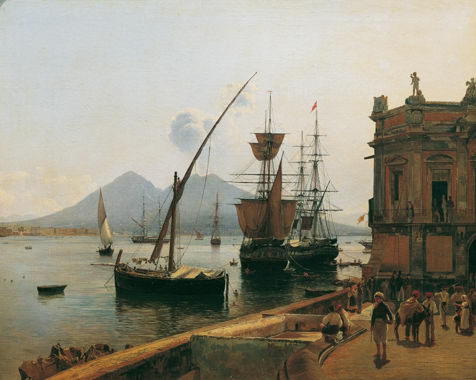 Rudolf von Alt, Der Hafen von Neapel mit Vesuv, 1836, Öl auf Leinwand, 53 x 66,5 cm, Belvedere, ...