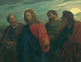 Joseph von Führich, Der Abschied Christi von seinen Jüngern (Gang nach Gethsemane), 1839, Öl au ...