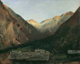 Anton Romako, Abend in der Prossau bei Gastein, Herbst 1877, Öl auf Leinwand, 45 x 58 cm, Belve ...