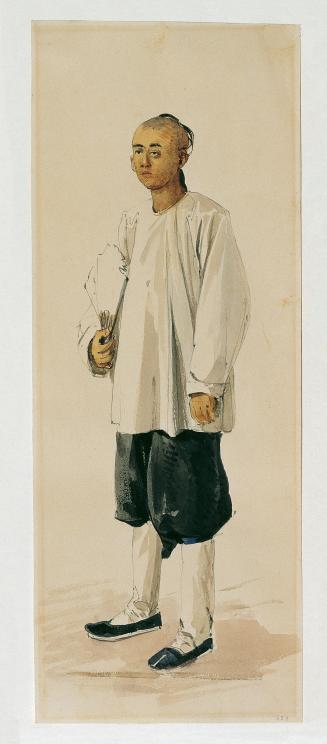 Joseph Selleny, Chinese, 1858, Bleistift, Aquarell auf Papier, 34,8 x 13,3 cm, Belvedere, Wien, ...