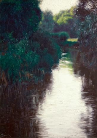 Wilhelm Bernatzik, Weiher, um 1900, Öl auf Leinwand, 100 x 71 cm, Belvedere, Wien, Inv.-Nr. 655 ...