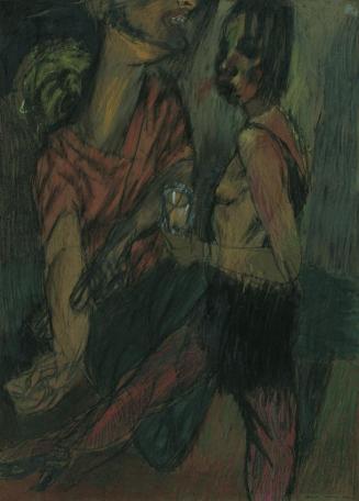 Dariusz Vasina, Stygmatik und die gleichgültige Frau, 1991, Pastell auf Papier, 72 x 52 cm, Bel ...