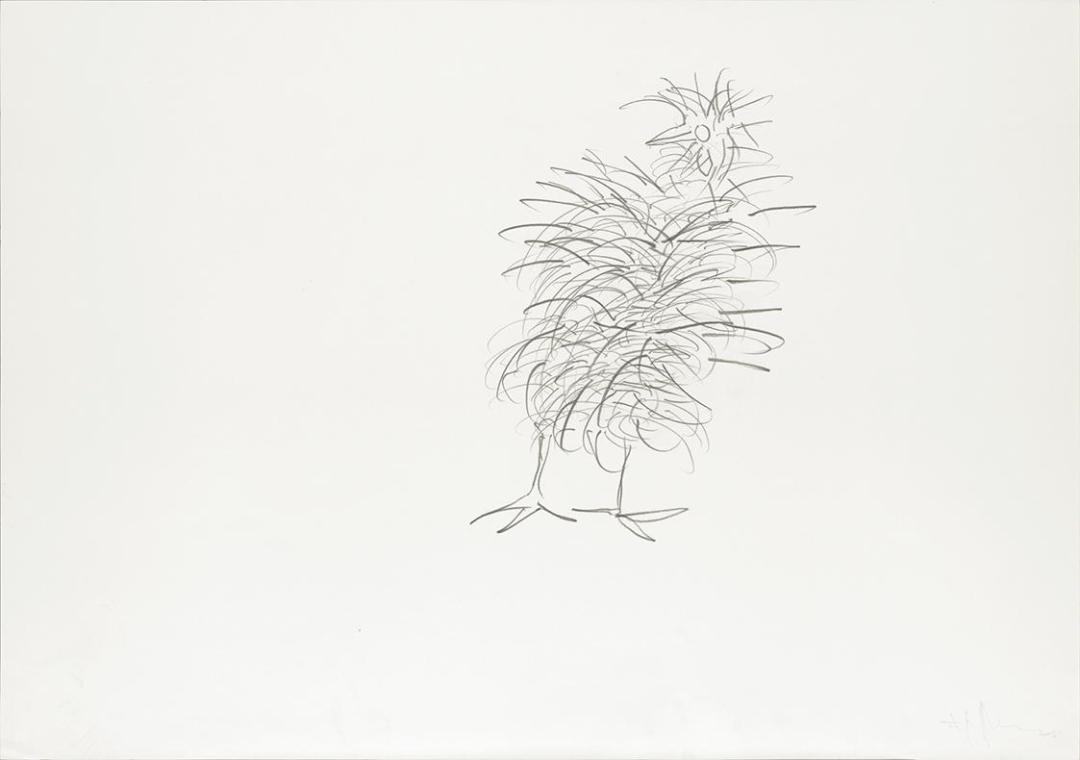 Edgar Honetschläger, Ohne Titel, 2005, Kreide auf Papier, 70,2 × 100 cm, Schenkung Sammlung Plo ...