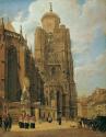 Jakob Alt, Der Stephansdom in Wien, 1850, Öl auf Leinwand, 39 x 31 cm, Belvedere, Wien, Inv.-Nr ...