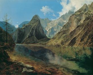 Adalbert Stifter, Der Königssee mit dem Watzmann, 1837, Öl auf Leinwand, 36 x 45 cm, Belvedere, ...