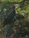 Leopold Rothaug, Felsen bei Neuburg, undatiert, Öl auf Karton, 27 × 22 cm, Belvedere, Wien, Inv ...