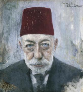 Wilhelm Victor Krausz, Sultan Mohammed V., 1915, Tempera auf Holz, 30 x 26,5 cm, Belvedere, Wie ...