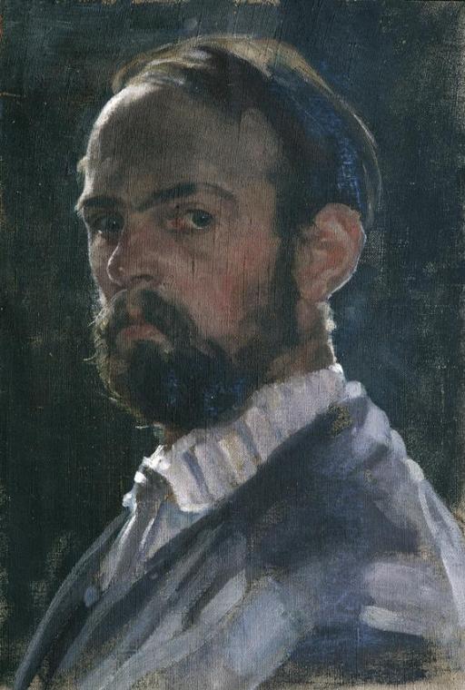 Franz Hofer, Selbstbildnis, um 1910, Öltempera auf Leinwand, 42,5 x 29,5 cm, Belvedere, Wien, I ...
