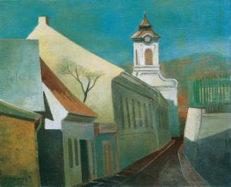 Viktor Planckh, Straße in Pötzleinsdorf, 1940, Öl auf Leinwand, 45 x 55 cm, Belvedere, Wien, In ...