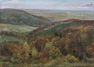 Ludwig Karl Strauch, Herbst am Kahlenberg, undatiert, Öl auf Leinwand, 38 x 53 cm, Belvedere, W ...