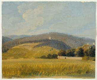 Johann Peter Krafft, Landschaft bei Baden, vor 1835, Öl auf Leinwand, 18 x 21,3 cm, Belvedere,  ...