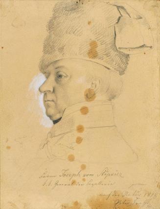 Johann Peter Krafft, General Joseph Baron von Stipsicz, Porträtstudie zu "Erzherzog Karl mit se ...