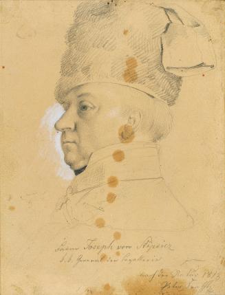 Johann Peter Krafft, General Joseph Baron von Stipsicz, Porträtstudie zu "Erzherzog Karl mit se ...