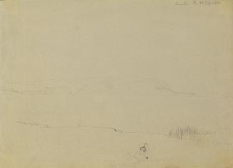 Johann Peter Krafft, Landschaftsskizze vom Plattensee, 1820, Bleistift auf Papier, 17,5 x 24,2  ...