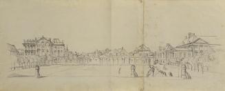 Johann Peter Krafft, Josefstädter Glacis mit Palais Trautson (Studie zu "Theodor Aron de Bistra ...