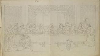 Johann Peter Krafft, Hochzeit zu Kanaan, 1829, Bleistift auf Papier, 40 x 72 cm, Belvedere, Wie ...