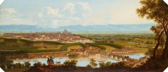 Alois von Saar, Die befestigte Stadt Verona, 1831, Öl auf Leinwand, 67,5 x 153 cm, Belvedere, W ...