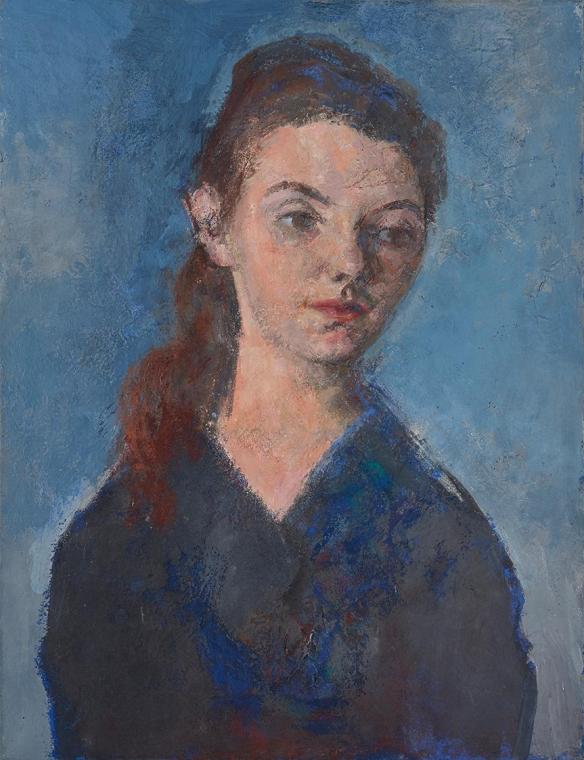 Gerhart Frankl, Porträt Miss Anne Screeton I, 1961, Tempera, Öl und Pastell auf Leinwand, 66 ×  ...