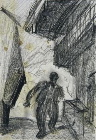 Alfons Walde, Vor dem Bauernhaus, undatiert, Blei auf Papier, auf Karton montiert, 12,2 x 9 cm, ...