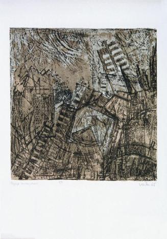 André Verlon, Paysage contemporaine, 1965, Farblithographie, Belvedere, Wien, Inv.-Nr. 7265