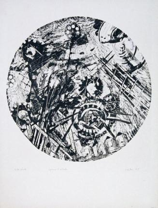 André Verlon, Notre Siecle, 1965, Lithographie, 65 x 50 cm, Belvedere, Wien, Inv.-Nr. 7266