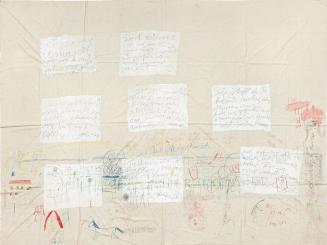 Oswald Oberhuber, Für Kinder, 1973, Dispersion, Tintenstift, Farbstift auf Molino, 300 × 400 cm ...
