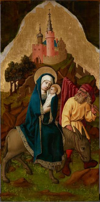 Meister von Schloss Lichtenstein, Flucht nach Ägypten, um 1445/1450, Malerei auf Tannenholz, ne ...
