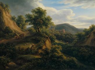 Joseph Mössmer, Waldige Berglandschaft mit Ruine, 1829, Öl auf Leinwand, 62 x 83 cm, Belvedere, ...