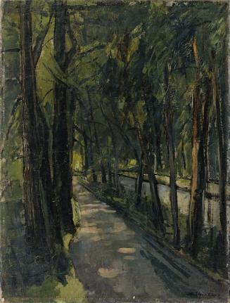 Anton Steinhart, Allee nach dem Regen, 1935, Öl auf Leinwand, 71 x 53,5 cm, Belvedere, Wien, In ...