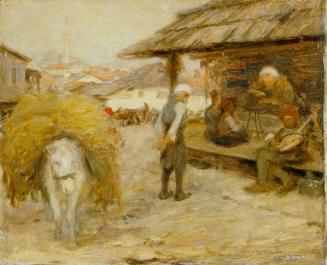 Wilhelm Victor Krausz, Pleolje im Sandschak, um 1918, Öl auf Holz, 23,5 x 29 cm, Belvedere, Wie ...