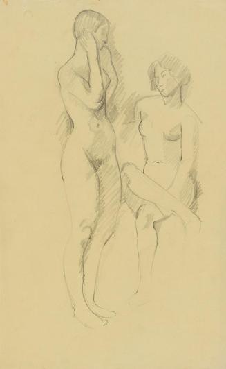 Anny Dollschein, Zwei weibliche Akte, 1933/1934, Bleistift, 39,9 × 28 cm, Belvedere, Wien, Inv. ...