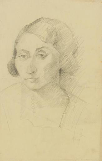 Anny Dollschein, Damenbildnis, Bleistift, 44 × 28,2 cm, Belvedere, Wien, Inv.-Nr. 11046/55