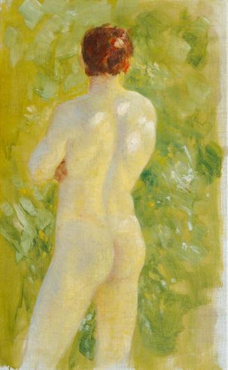 Josef Engelhart, Männerakt, um 1900, Öl auf Leinwand, 65 x 40 cm, Belvedere, Wien, Inv.-Nr. 883 ...