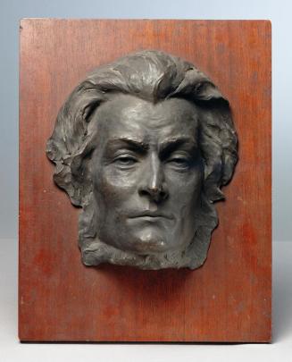 Stanislaw Roman Lewandowski, Maske von Adam Mickiewicz, undatiert, Bronze, H.: 28,5 cm, Belvede ...