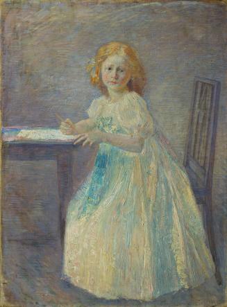 Franz Jaschke, Mädchen in weißem Kleid, 1902, Öl auf Leinwand, 115 x 85 cm, Belvedere, Wien, In ...