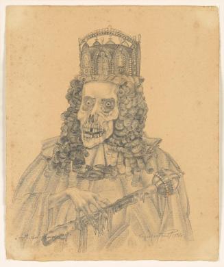Kurt Regschek, Seine Majestät der Ender, 1960, Bleistift auf Papier, 19,4 × 16 cm, Belvedere, W ...