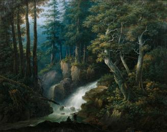 Hermann Josef Neefe, Der Wasserfall der Ilse auf dem Brocken im Harzgebirge, 1830, Öl auf Leinw ...