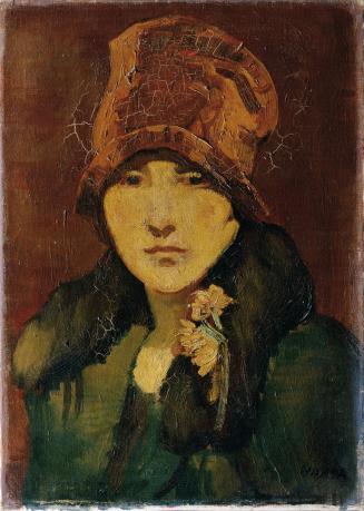Felix Albrecht Harta, Dame mit Hut, 1926, Öl auf Leinwand, 56 x 38 cm, Artothek des Bundes, Dau ...